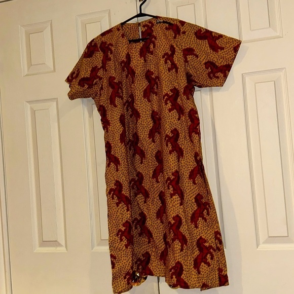 Vintage style 100% Cotton Ankara African Batik  Horse Print Summer Dress… - Picture 4 of 14